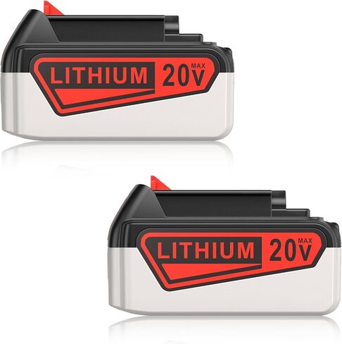 بطارية بديلة مطورة من FirstPower بسعة 7.5 أمبير في الساعة لبطارية ليثيوم بلاك اند ديكر 20 فولت متوافقة مع بطارية بلاك ديكر 20 فولت LBXR20 LBX20 LB20 LB2X4020-OPE LBXR20B-2 LST300 LST220 in Kuwait