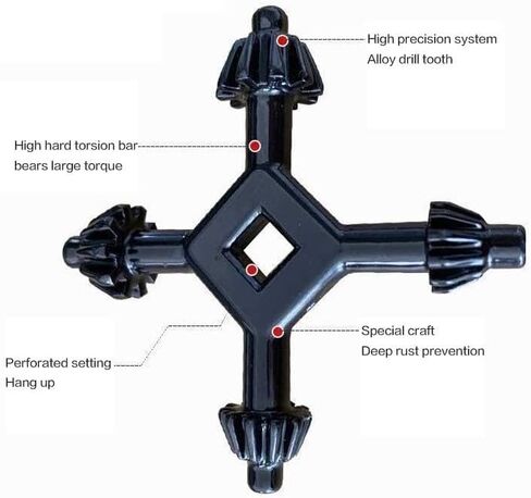 4 in 1 Drills Chuck Key,4 in 1 Multifunctional Steel Drills Chuck Key Fit Handheld Drilling Tool in Saudi Arabia