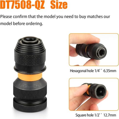 محول الصدمات DT7508-QZ 1/2 بوصة إلى 1/4 بوصة بديل مقاوم للصدمات لديوالت in Saudi Arabia