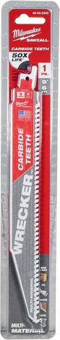 Milwaukee Wrecker 9 in. Carbide Tipped Reciprocating Saw Blade 6 TPI 1 pk - Case of: 1; in Saudi Arabia