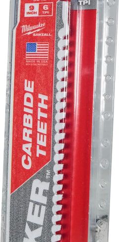 Milwaukee Wrecker 9 in. Carbide Tipped Reciprocating Saw Blade 6 TPI 1 pk - Case of: 1; in Saudi Arabia