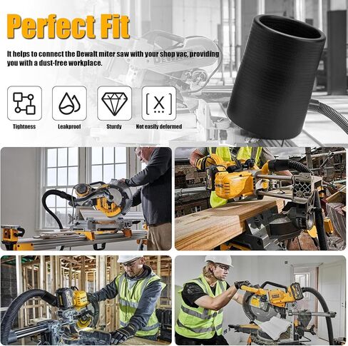 استبدال محول تفريغ المنشار الميتري لديوالت - يناسب 1 7/8 بوصة خرطوم تجميع الغبار ملحقات المنشار الميتري لمتجر Vac in Kuwait