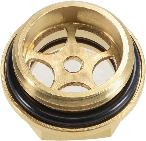 uxcell Oil Liquid Level Gauge Sight Glass G3/4 Male Threaded Brass Air Compressor Fittings with O-Ring, Yellow 2Pcs in Saudi Arabia