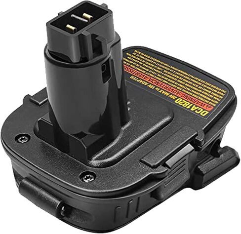 استبدال محول البطارية لـ DCA1820 المتوافق مع أدوات Dewalt 18V إلى 20V يناسب محول بطارية الليثيوم 20V DCB205 DCB206 فقط (أسود) in Kuwait