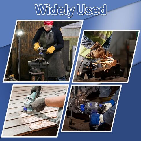 10 عبوات من فرشاة العجلات السلكية الزرقاء لمطحنة الزوايا، مجموعة فرش العجلات السلكية 3 بوصة لمطحنة زاوية 4 1/2، فرشاة أكواب سلكية معقودة ومجعدة، عجلات سلكية مع أربور 5/8-11 بوصة، الحد الأقصى لدورة في الدقيقة 12,500 in Kuwait