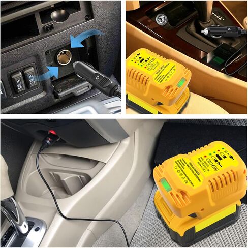استبدل شاحن السيارة الصغير DCB112 لبطارية Dewalt 20V، شاحن سيارة سريع محمول لـ Dewalt 20V/60V، قابس ولاعة السجائر، مقاس 1/2 لـ DCB112 (فقط لبطارية 20V/60V) in Saudi Arabia