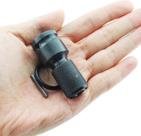 2PCS 50x23mm Hex Socket Adapter Black 1/2 to 1/4 Telescopic Hexagon Adapter Suitable for Electric Impact Spanner in Saudi Arabia