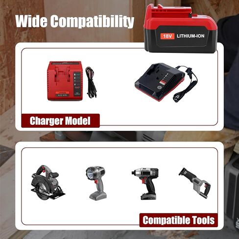 PC18BLX 18V 6000mAh Lithium Replacement Battery for Porter Cable 18V Battery Compatible with Porter Cable 18 Volt Battery PC18B PC18BL PC18BLX PCC489N PC188 PCXMVC Battery Cordless Power Tools in Kuwait
