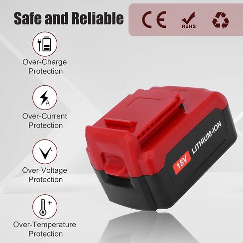 PC18BLX 18V 6000mAh Lithium Replacement Battery for Porter Cable 18V Battery Compatible with Porter Cable 18 Volt Battery PC18B PC18BL PC18BLX PCC489N PC188 PCXMVC Battery Cordless Power Tools in Kuwait