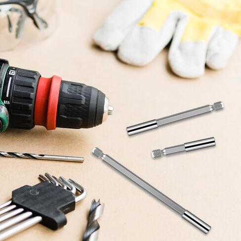 3PCS Magnetic Drill Bit Holder Drill Bit Extension with 3PCS PH2 Screwdriver Bit 1/4" Hex Shank S2 Steel Magnetic Drill Bit Extension for Automotive Maintenance DIY Repair Work, 2 4 6-inch Extensions in Saudi Arabia
