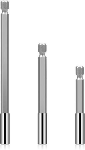3PCS Magnetic Drill Bit Holder Drill Bit Extension with 3PCS PH2 Screwdriver Bit 1/4" Hex Shank S2 Steel Magnetic Drill Bit Extension for Automotive Maintenance DIY Repair Work, 2 4 6-inch Extensions in Saudi Arabia