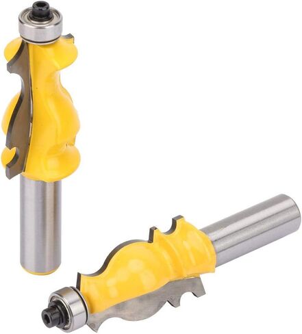Hilitand 2 PCS 1/2″ Shank Fishtail Handrail + Fish Type Handrail Router Bit Woodworking Milling Cutter Tool Carpenter Woodworking Tools in Saudi Arabia