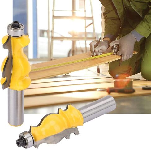 Hilitand 2 PCS 1/2″ Shank Fishtail Handrail + Fish Type Handrail Router Bit Woodworking Milling Cutter Tool Carpenter Woodworking Tools in Saudi Arabia