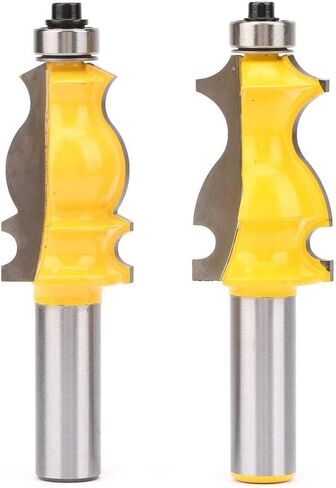 Hilitand 2 PCS 1/2″ Shank Fishtail Handrail + Fish Type Handrail Router Bit Woodworking Milling Cutter Tool Carpenter Woodworking Tools in Saudi Arabia