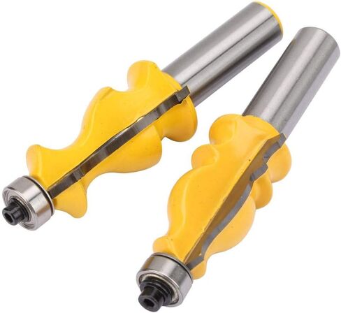 Hilitand 2 PCS 1/2″ Shank Fishtail Handrail + Fish Type Handrail Router Bit Woodworking Milling Cutter Tool Carpenter Woodworking Tools in Saudi Arabia