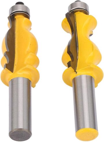Hilitand 2 PCS 1/2″ Shank Fishtail Handrail + Fish Type Handrail Router Bit Woodworking Milling Cutter Tool Carpenter Woodworking Tools in Saudi Arabia