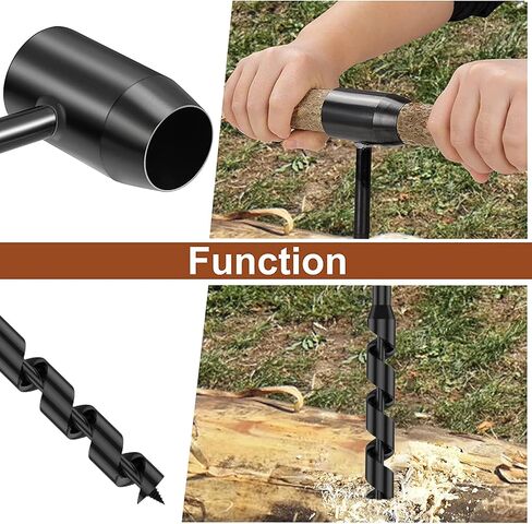 1 PCS Multipurpose Manual Survival Drill Bit, Scotch Eye Wood Auger Drill Bit for Camping, Bushcrafting, Outdoor, Hiking (0.39inch/10mm) in Saudi Arabia