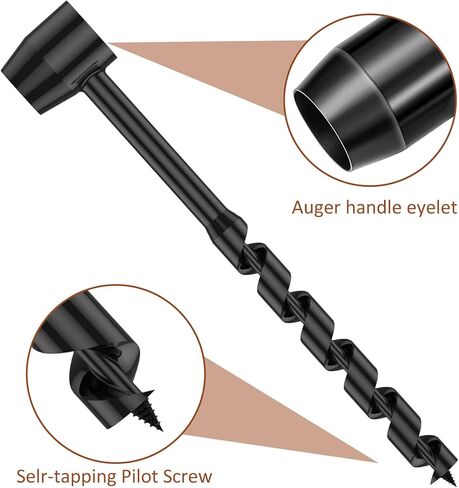 1 PCS Multipurpose Manual Survival Drill Bit, Scotch Eye Wood Auger Drill Bit for Camping, Bushcrafting, Outdoor, Hiking (0.39inch/10mm) in Saudi Arabia