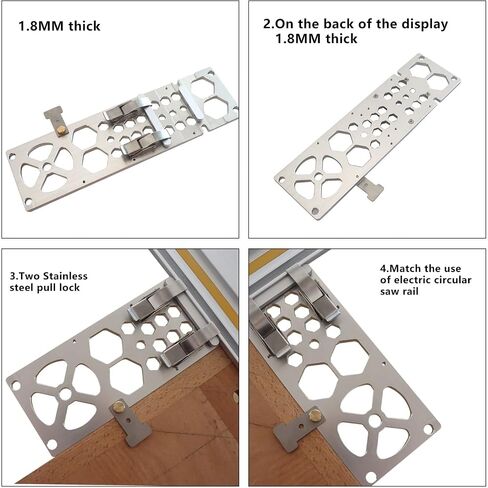 Upgraded 340mm Track Saw Square Right Angle Circular Saw Guide Rail Angle Stop Accessories,Woodworking 90 Degree Track Stop Square Cutting Board Compatible with Festool and Makita Guide Rail (Red) in Saudi Arabia
