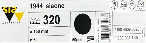 Sia Abrasive Hook & Loop Sanding Discs, 6 inch, No Hole, for Auto Sanding, Featheredging, Primer Sanding, Paint Preparation, E-Coat Sanding (Pack of 50) (Grit-180) in Saudi Arabia