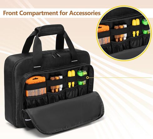 Battery Storage Bag Compatible with Dewalt 12V 18V 20V 60V Max Battery and Charger, Tool Battery Carrying Case with Accessory Pocket for 12V 18V 20V 60V 2.0/3.0/4.0/5.0/6.0/9.0-Ah Batteries in Saudi Arabia