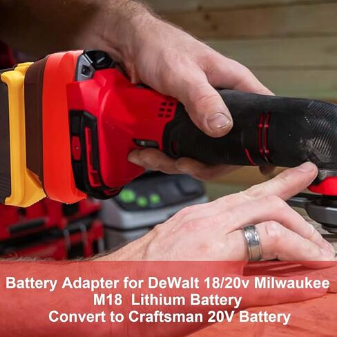 Adapter for Craftsman V20 Cordless Tools, DM18MAN Battery for DeWalt 20V Max and for Milwaukee 18V Li-on Battery to Craftsman 20V Batteries in Kuwait