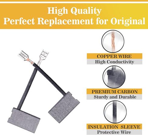 4 Pack 381028-02 Reliable Carbon Brushes Replacement Parts Compatible with Dewalt DW718 / DWS780 / DW717 / DW708 Miter Saw,Dewalt Electric Power Tools Replacement Parts in Saudi Arabia