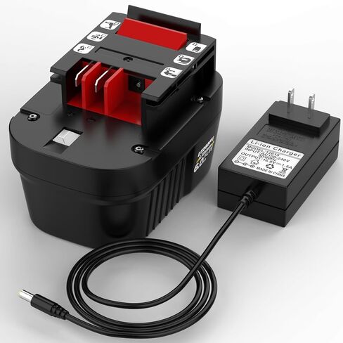 Black and Decker HPB14 14.4V 6.0Ah Lithium Ion Replacement Battery Compatible with Black & Decker 14.4Volt Battery SB14 FS140BX A1714 499936-34 HPD14K-2 CP14KB Cordless Power Tool,with a Fast Charger in Saudi Arabia