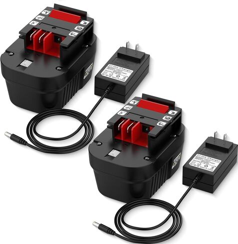 Black and Decker HPB14 14.4V 6.0Ah Lithium Ion Replacement Battery Compatible with Black & Decker 14.4Volt Battery SB14 FS140BX A1714 499936-34 HPD14K-2 CP14KB Cordless Power Tool,with a Fast Charger in Saudi Arabia