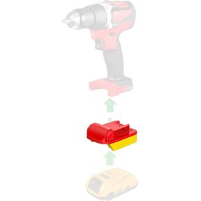 Adapter - for All Milwaukee M18 Tools (Not Older V-18) - Compatible with DeWalt 20V MAX Batteries for Power Supply, No Charge Function - 1 Adapter Only (High Compatibility Version)