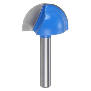 Router Bit Core Box 1/4 Shank 1 Inch Cutting Dia. Round Nose Router Bit 2 Flutes Carbide Cove Box Cutter for Carpentry Woodworking Milling Cutter Tool