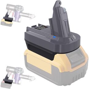 KUNLUN V6 Battery Adapter, Convert for Dewalt 20V Battery & for Milwaukee M18 18V Battery to V6 Battery Compatible for SV03 SV04 DC58 DC59 DC62 Vacuum Converter(Bare Adapter Only)