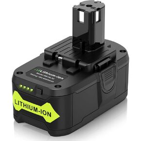 RB18L50 18V 6.0Ah Lithium Ion Battery Compatible with Ryobi 18 Volt Cordless Power Tools Battery ONE+ P108 P102 P103 P104 P105 P107 P106 P221 BPL18151 (1 Pack)