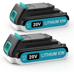 Powilling 4000mAh Battery Replacement for Black and Decker 20V Lithium Ion Battery, Replace for Black and Decker 20 Volt Max Battery LBXR20 LB20 LBX20 LBX4020 Cordless Power Tools(2Pack)