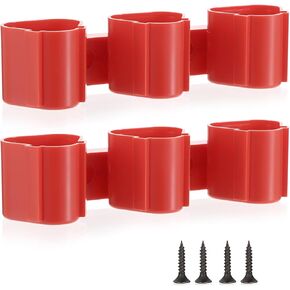 OwnMy Set of 2 Battery Holders for Milwaukee M12 Battery Tool Storage Holders with Battery Slots, Wall Mount Bosch 12V Battery Storage Racks Drill Battery Tool Holders Battery Accessory Storage Packs