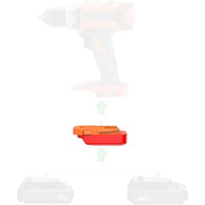 1 Adapter Upgrade for Ridgid 18v Tools, Compatible with Black and Decker 20v MAX (Not Older 18v) Battery or Compatible with Porter Cable 20v MAX (Not Older 18v) Battery - Adapter Only