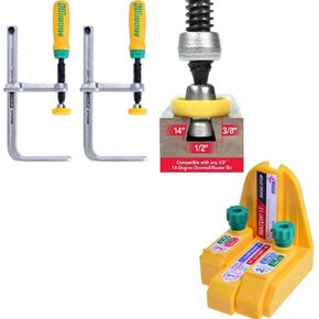 MICROJIG GRR-RIPPER DVC-538K2,DS-333 Dado Stop مع مجموعة فاخرة من المشابك المتوافقة - مساعد منشار الطاولة لمفاصل اللفة، والتطعيمات، ودادوس