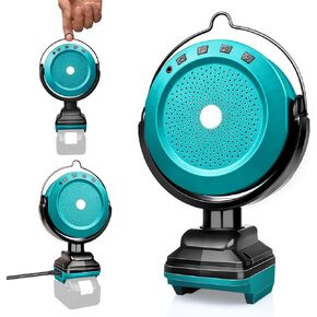 Bluetooth Speaker for Makita 18V Battery,Cordless Bluetooth Speaker with USB&Type-C,Portable Wireless Speaker for Job site, Camping, Outdoor,Indoor and Festival Parties,Battery not Included