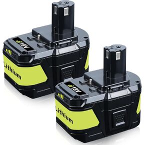 2Pack 18V 9.0Ah High Capacity Replacement for Ryobi 18V Battery Lithium P108 P105 P102 P103 P107 P109 P104 P122 Cordless Tools Battery Pack