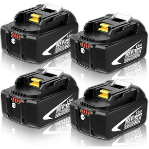 4-حزمة بطارية بديلة مطورة 6.0 أمبير 18 فولت BL1860B لماكيتا 18 فولت متوافقة مع بطارية ماكيتا 18 فولت ليثيوم BL1860B BL1860 BL1850B BL1850 BL1840 BL1830B BL1830 BL1815 أدوات كهربائية لاسلكية in Kuwait