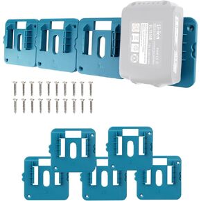 10 Packs Battery Holder Compatible with Makita 18v Battery, Wall Mount Holder with 20 Screws for Battery BL1830 BL1840 BL1850 BL1850B-2 BL1860