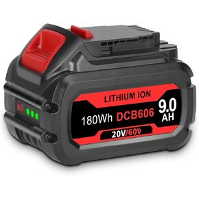 KUNLUN 9.0Ah 20V/60V DCB606 Battery for De Walt 60V MAX Battery DCB609 DCB606-2 DCB609Y DCB612 DCB204 DCB206 Cordless Power Tools