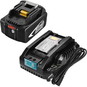 بطارية بديلة وشاحن 18 فولت 6.0 أمبير BL1860B متوافق مع بطارية ماكيتا 18 فولت ليثيوم BL1860 BL1860B BL1850 BL1845 BL1840 BL1830 BL1820 BL1815 LXT400 بطاريات الأدوات الكهربائية in Kuwait