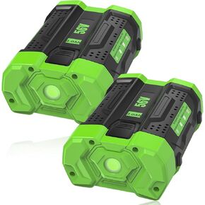 [2 Packs 3.0Ah 56V Replacement for EGO 56V Battery BA1400T BA2800 BA1400 BA2800T BA4200 Lithium Ion Battery Compatible with EGO 56V Power Tools CS1604 CS1804 CS1403 LB6504 Tools (Black+Green)