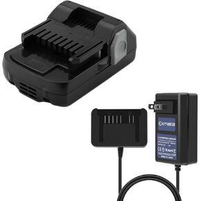 Exmate 18V 2.5Ah Lithium-Ion Battery with 18V Li-ion Battery Charger Compatible with Hitachi 339782 BSL1830C BSL1815S BSL1815X BSL1830 330139 330557