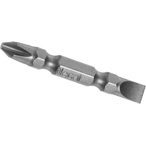 Double Ended Bits - [2 Inch x H1/4 x PH2/SL6] Magnetic Phillips & Slotted Screwdriver for Pneumatic or Power Tool Use, S2 Steel