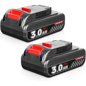 2Pack 20Volt 3.0Ah DCB201 Battery Replacement for Dewalt 20V Battery DCB200 DCB204 DCB206 DCD/DCF/DCG Series Compatible with Dewalt 20V Cordless Power Tools