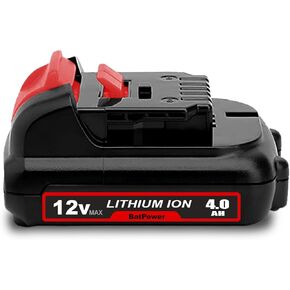 BatPower 12V 4Ah DCB120 Battery Replacement for Dewalt 12V Max Battery 1.5Ah DCB120 2.0Ah DCB122 3.0Ah DCB124 Compatible with Dewalt 12v Battery Lithium Ion 3Ah 2Ah 1.5Ah