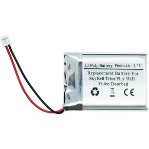 3.7V 500mAH Replacement Battery Compatiable with SkyBell Trim Plus WiFi Video Doorbell