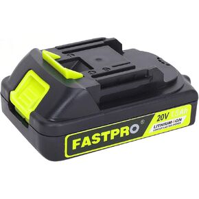 FASTPRO 20V Lithium Ion Battery, 1.5-Amp Hour, 1 Pack,Green